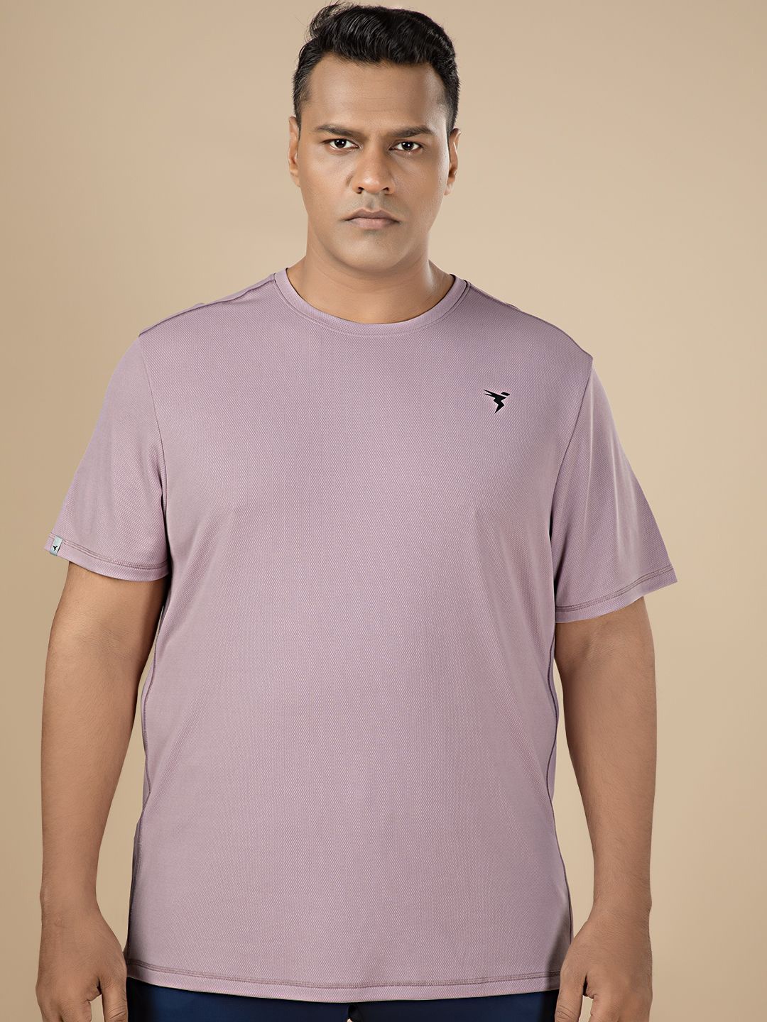 

Technosport Plus Size Round Neck Rapid-Dry Slim Fit Sports T-shirt, Purple