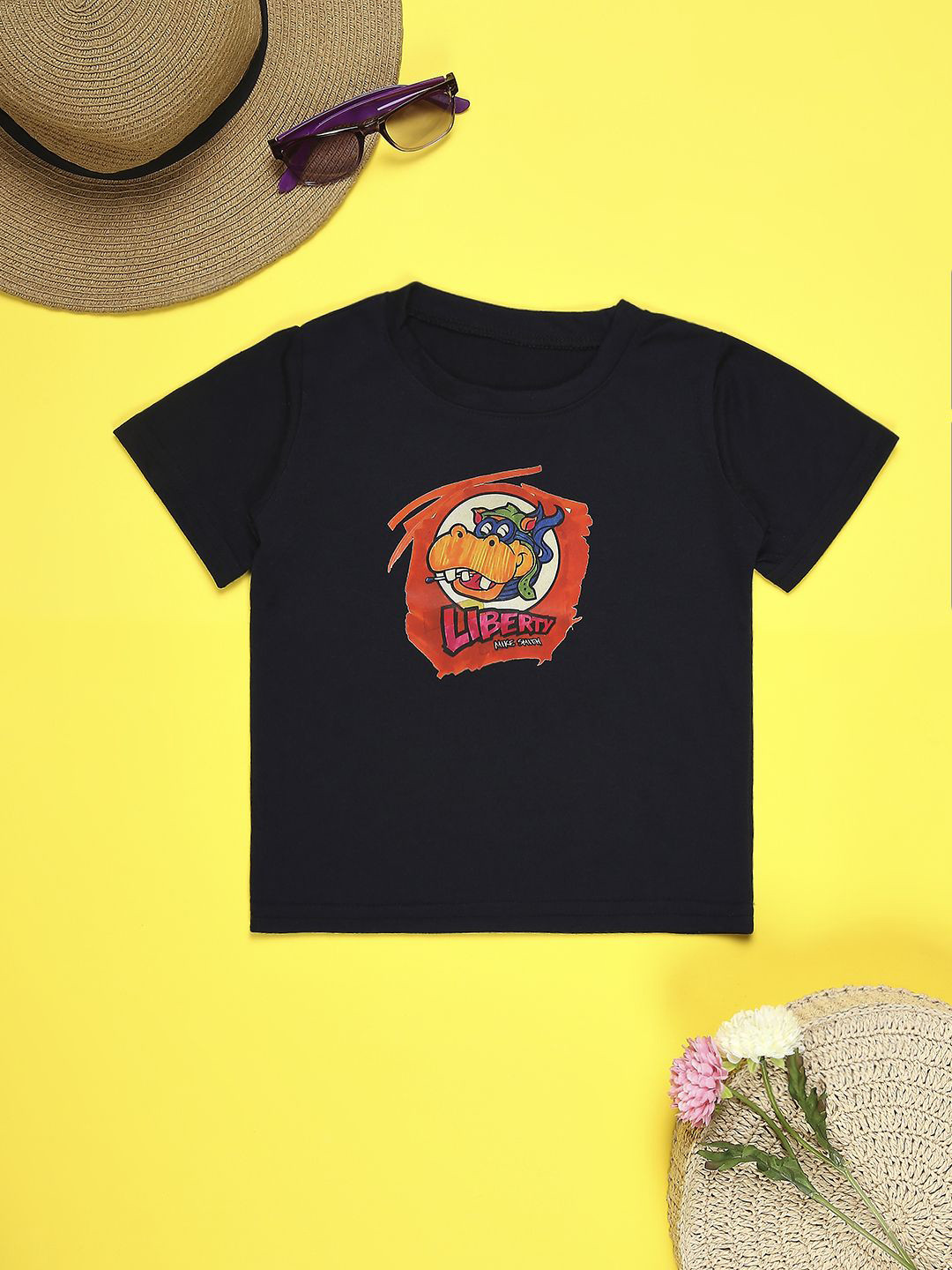 

Cutiekins Boys Graphic Printed CottonT-shirt, Black