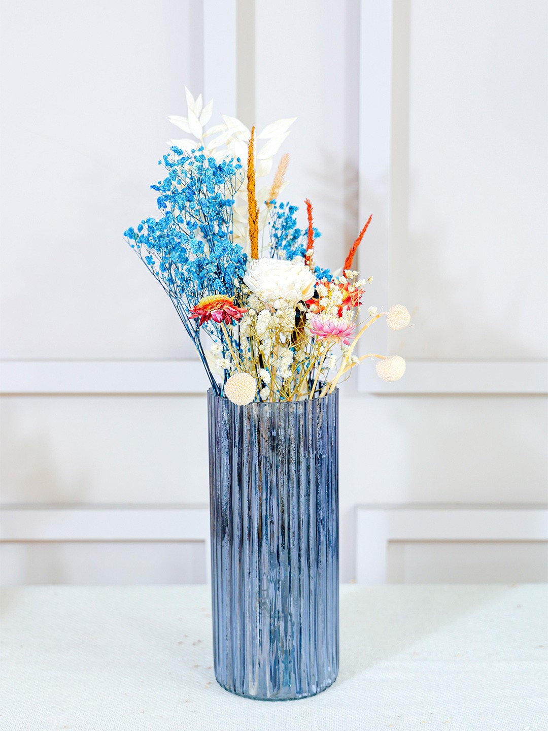 

ArteCasa Blue & white Artificial Plant With Pot