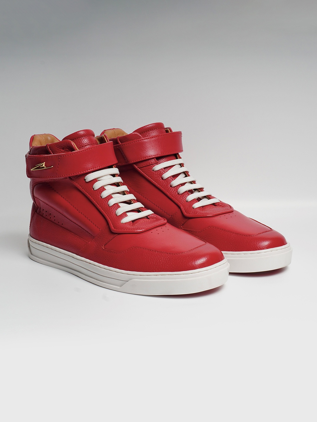

ZEESH Men Leather Sneakers, Red