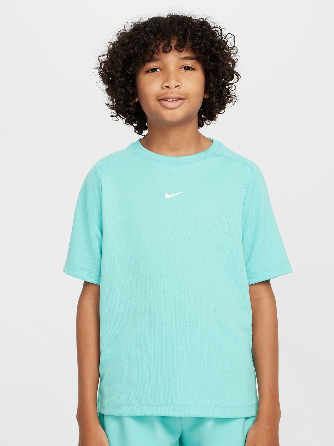 

Nike Multi Older Kids' (Boys') Dri-FIT Training Brand Logo Top, Blue
