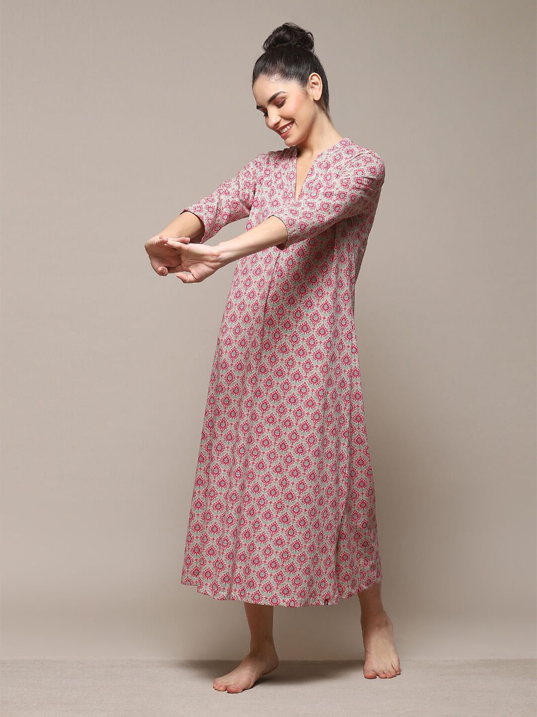 

Biba Printed Nightdress, Pink