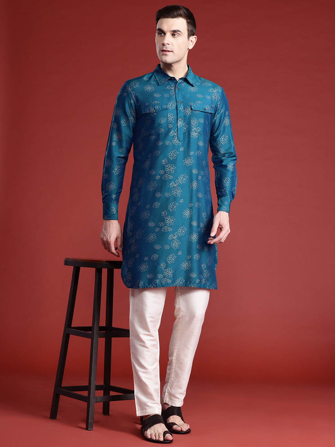 

Anouk Ethnic Motifs Print Kurta, Blue