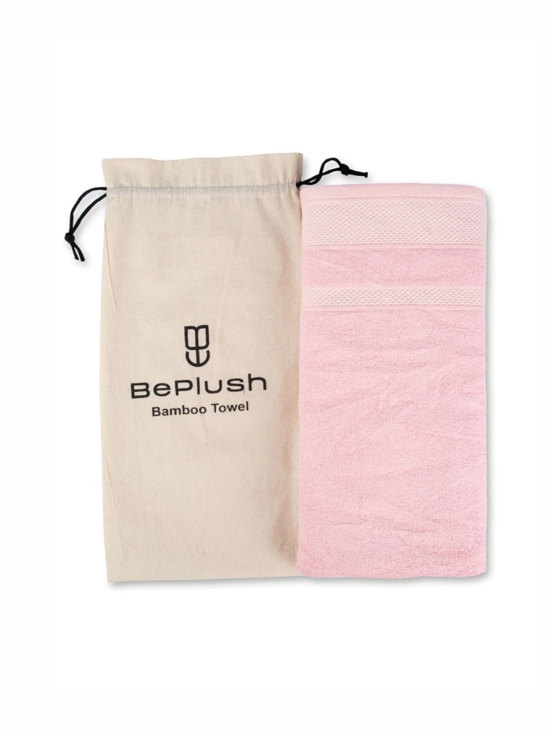 

BePlush Pink 2 Pieces Bamboo 450 GSM Bath Towel