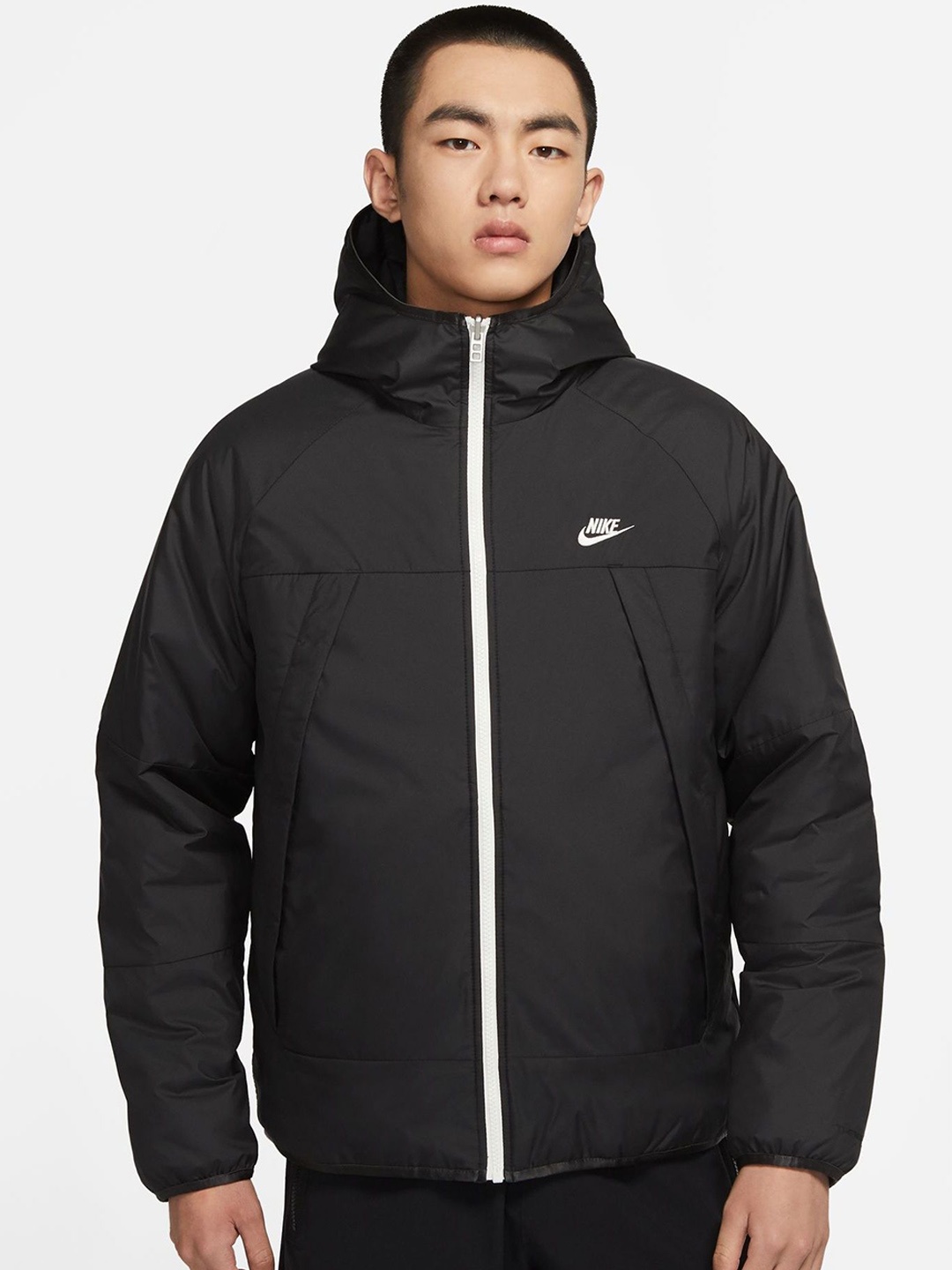 

Nike Sportswear Therma-FIT Legacy Men's Reversible Hooded Jacket, Black