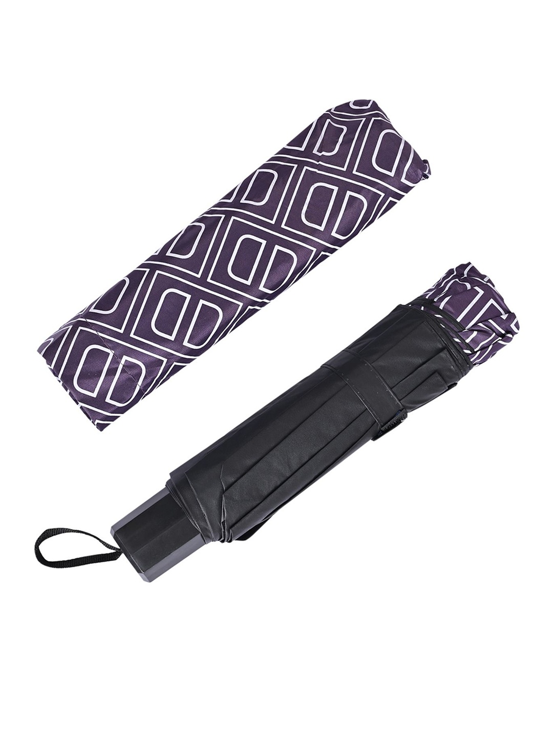 

LOOM LEGACY Manual 3 Fold Self Design Umbrellas, Purple