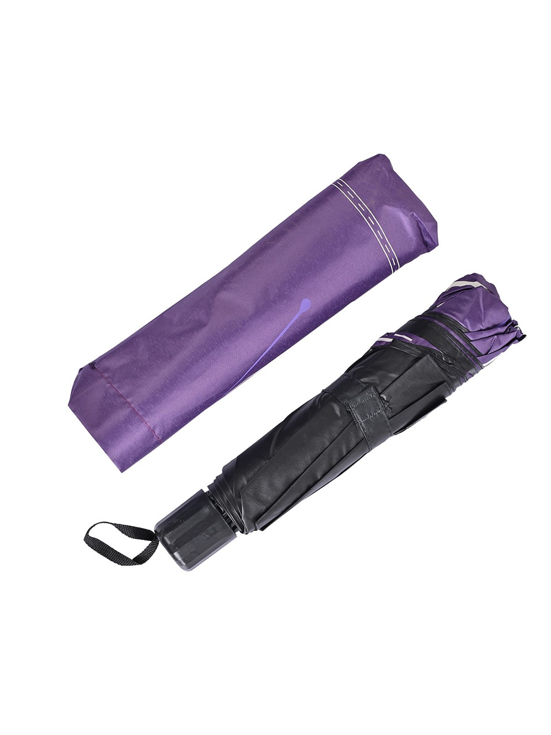 

LOOM LEGACY Manual 3 Fold Floral Printed Umbrellas, Purple
