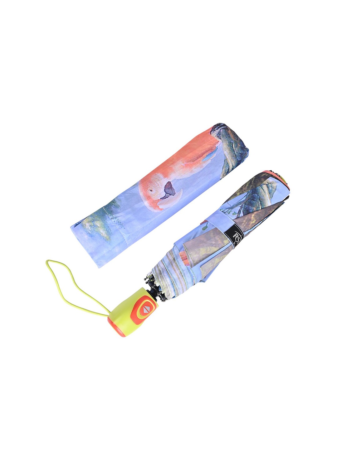 

LOOM LEGACY 3 Fold Printed Rain & Sun Protective Auto Open and Close Automatic Umbrella, Yellow