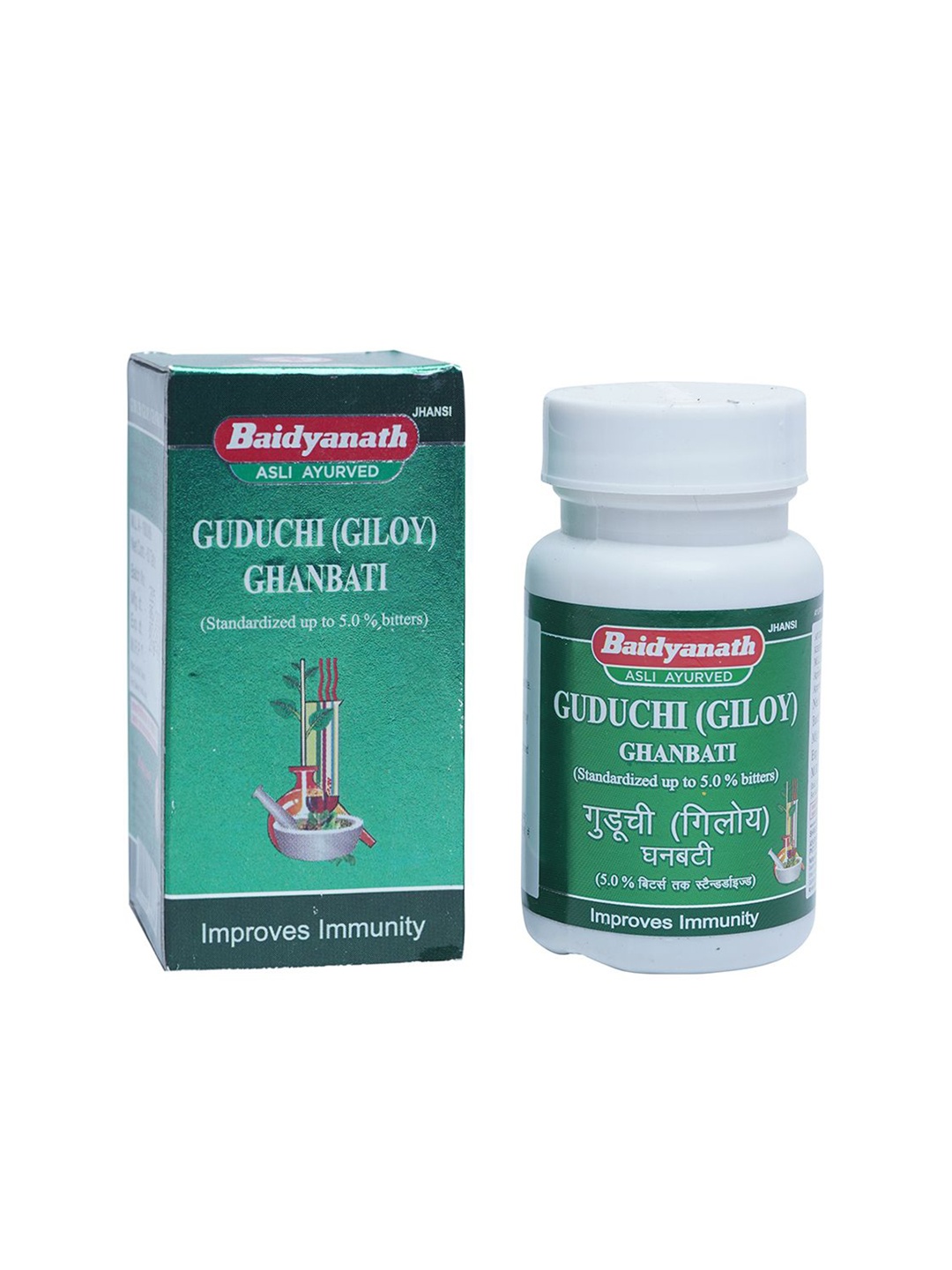 

Baidyanath Guduchi Ghanbati - 60 Tablets, Green