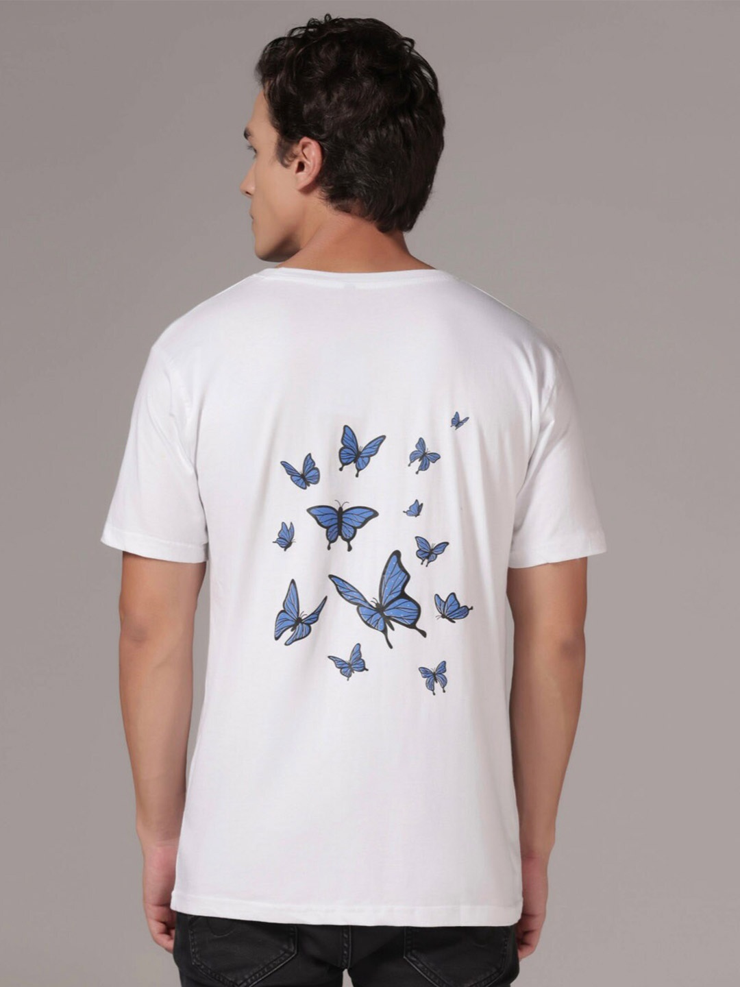 

DI LUSSO Men Typography Printed Round Neck T-shirt, White