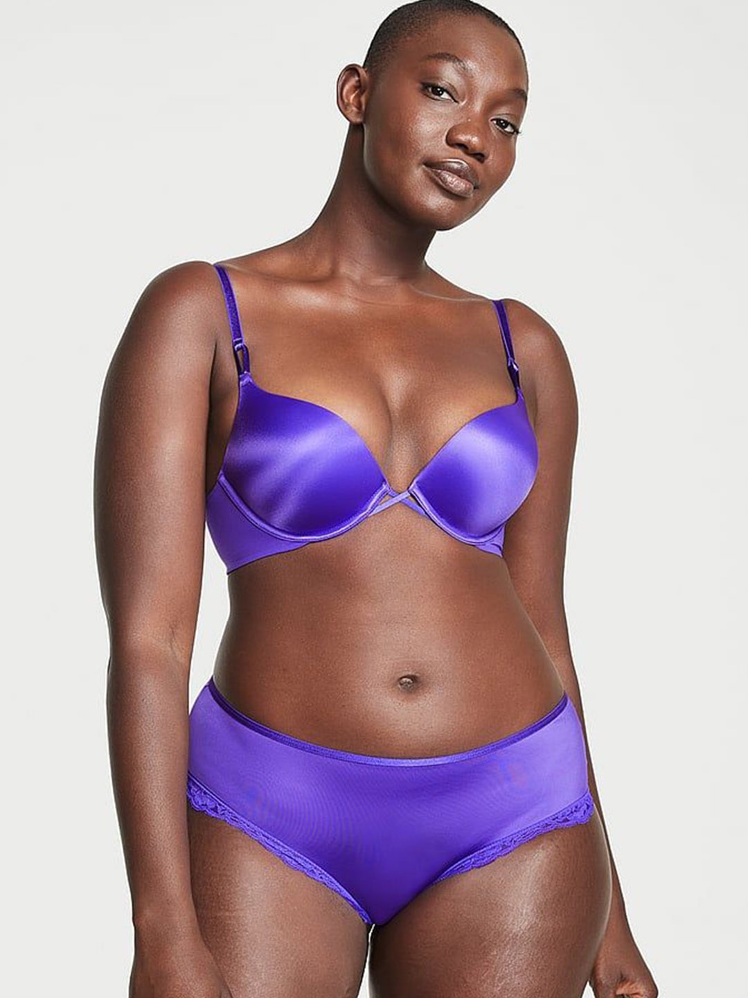 

Victoria's Secret Self Design Lace Basic Briefs 1121414226P3, Purple