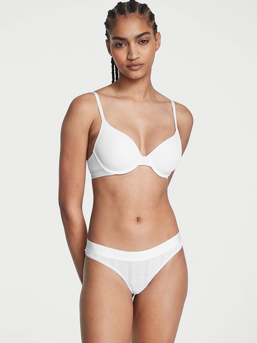 

Victoria's Secret Self Design Thong Briefs 1121466795D1, White