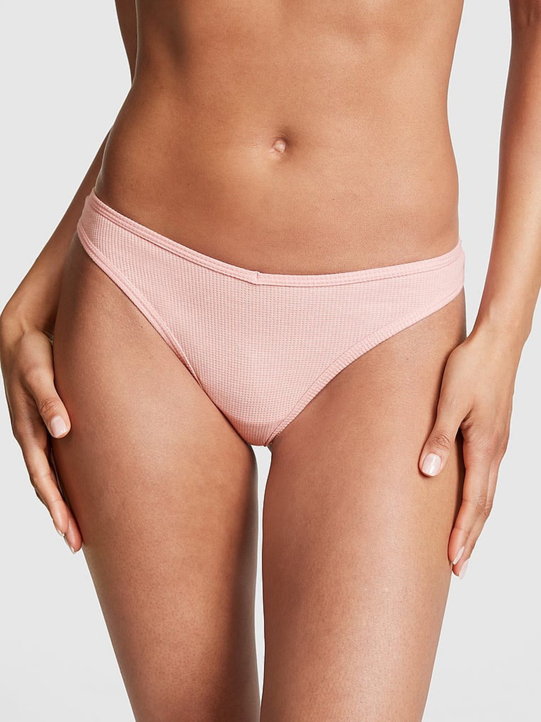 

Victoria's Secret Cotton Thong Briefs 112299515KJU, Pink