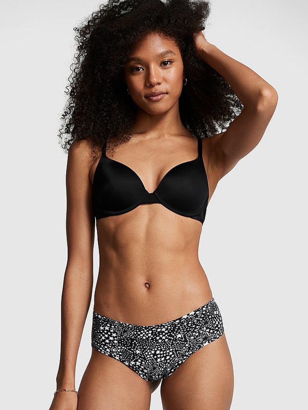 

Victoria's Secret PINK Printed Basic Briefs 1115303460YI, Black