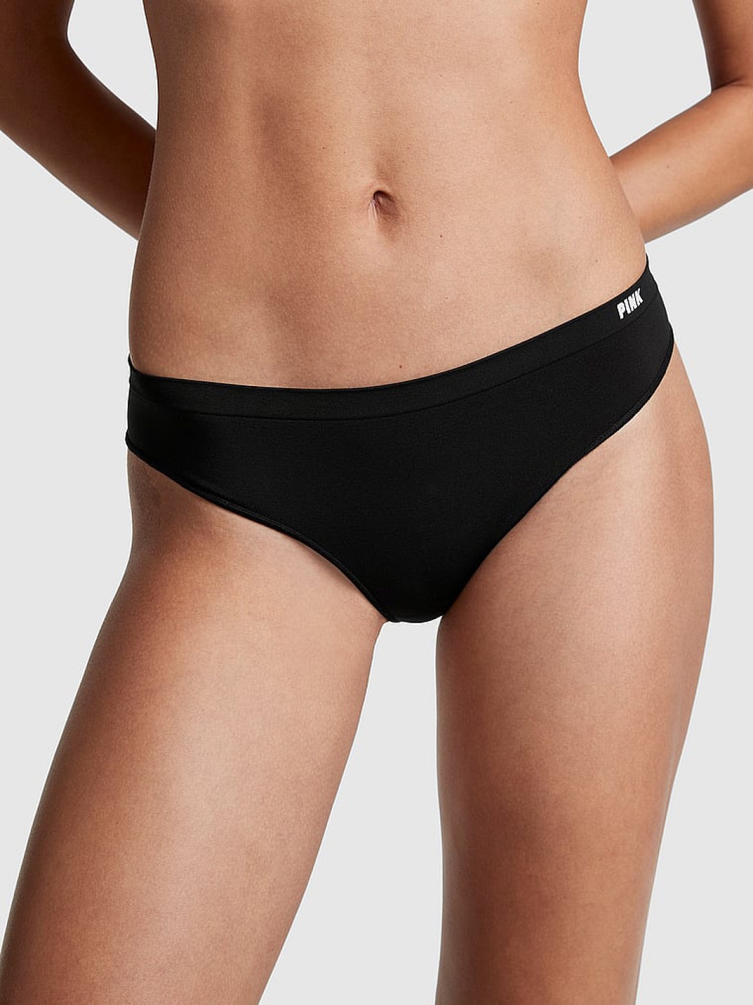 

Victoria's Secret Seamless Thong Panty Briefs 111636032ZUO, Black