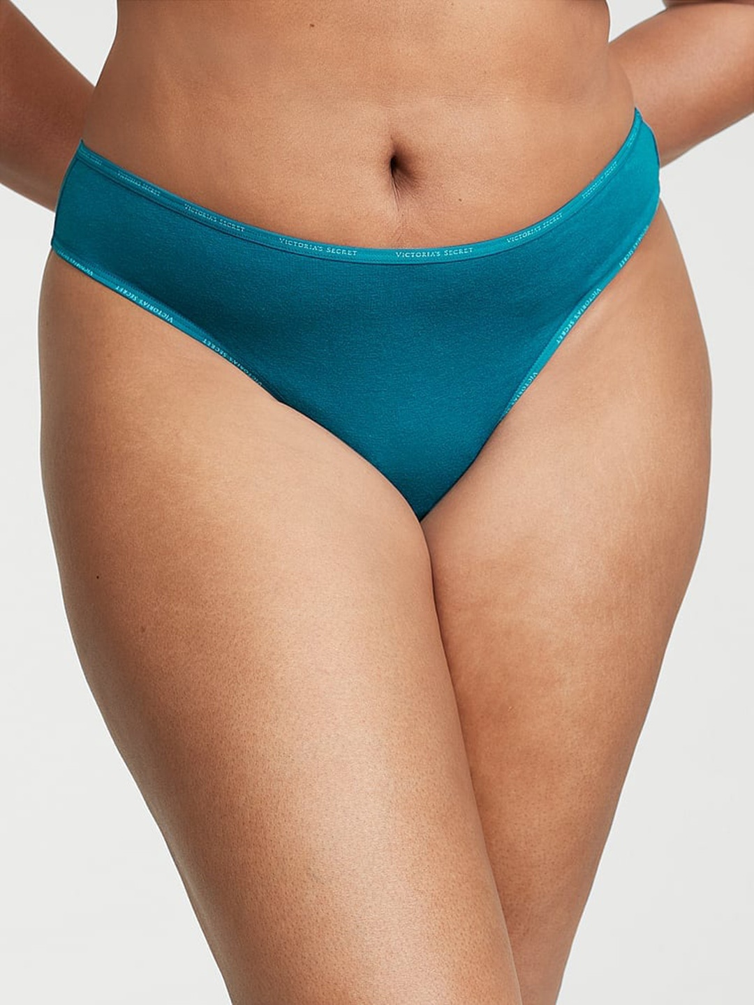 

Victoria's Secret Logo-Printed Thong Briefs 112264112TQG, Blue