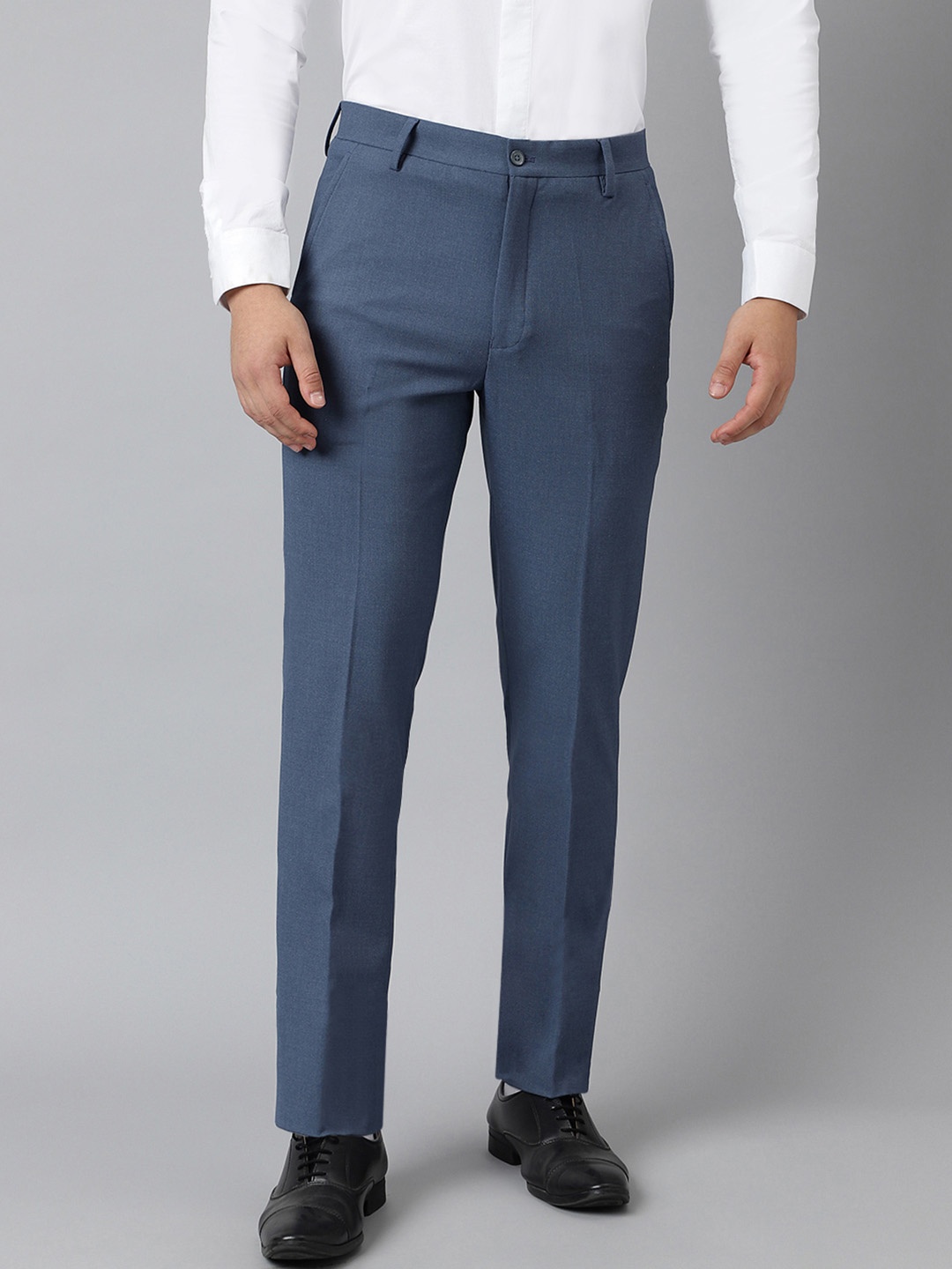 

SUBTRACT Men Slim Fit Wrinkle Free Formal Trouser, Steel