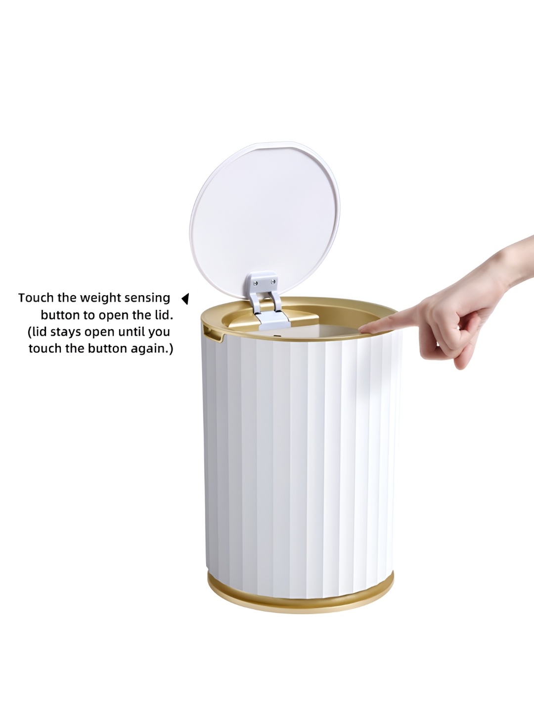 

Freelance Gold Toned & White Sensor Bin- 9 Litres
