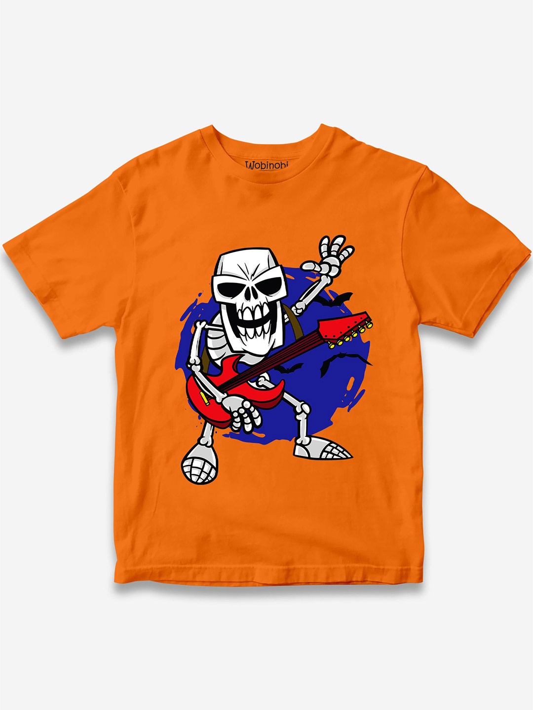 

Wobinobi Boys Train Print Bio Finish Pure Cotton T-shirt, Orange