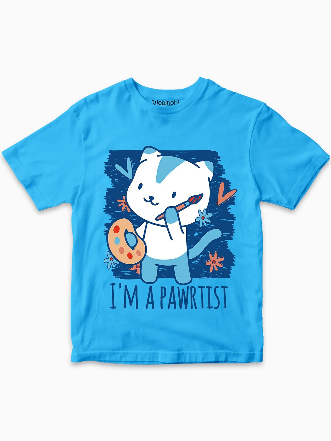 

Wobinobi Boys Animals Print Bio Finish Pure Cotton T-shirt, Blue