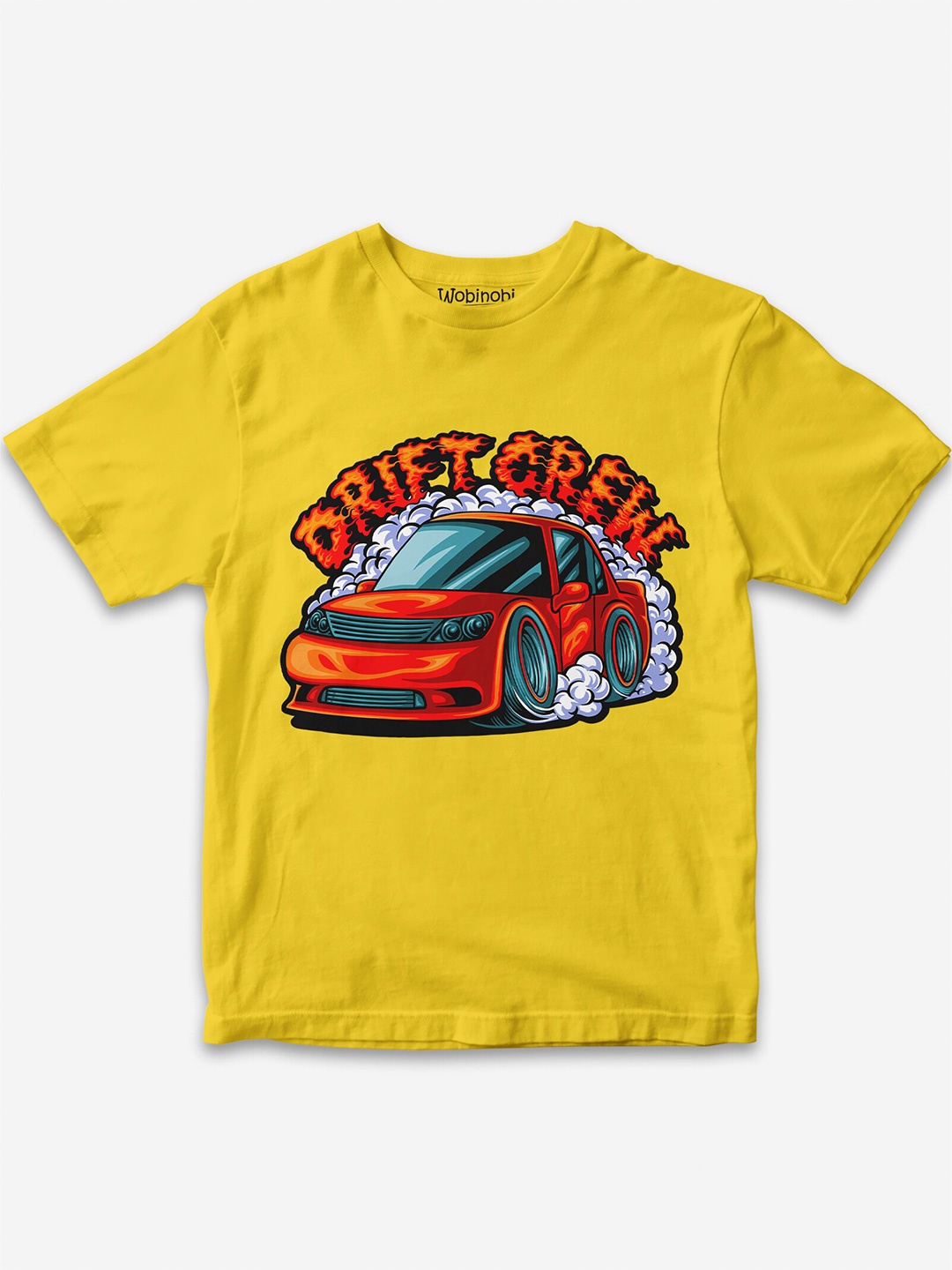

Wobinobi Boys Car Print Bio Finish Pure Cotton T-shirt, Yellow