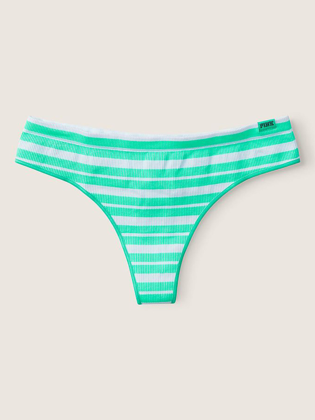 

Victoria's Secret PINK Striped Thongs Briefs 112183455Y10, Green