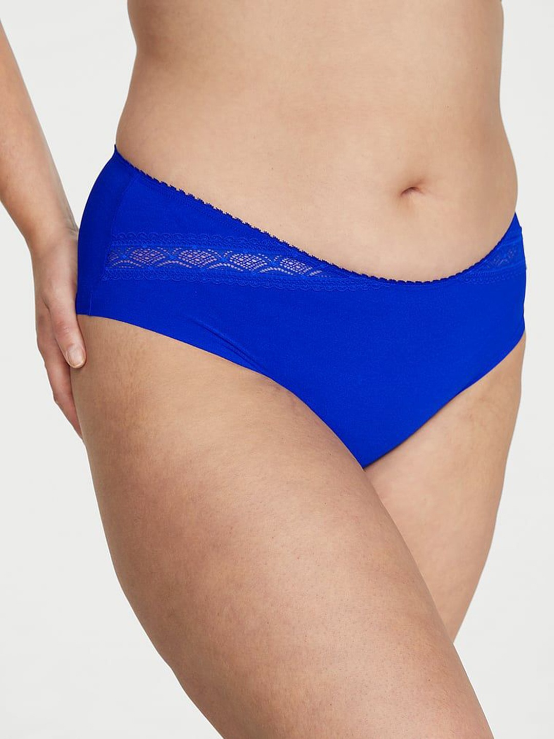 

Victoria's Secret Cotton No-Show Hiphugger Briefs - 1122007554M6, Blue