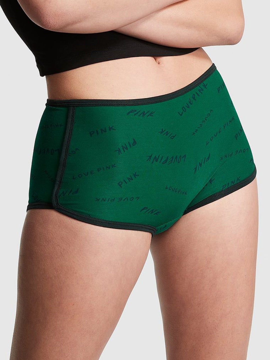

Victoria's Secret PINK Printed Boy Shorts Briefs 1122690660ZS, Green