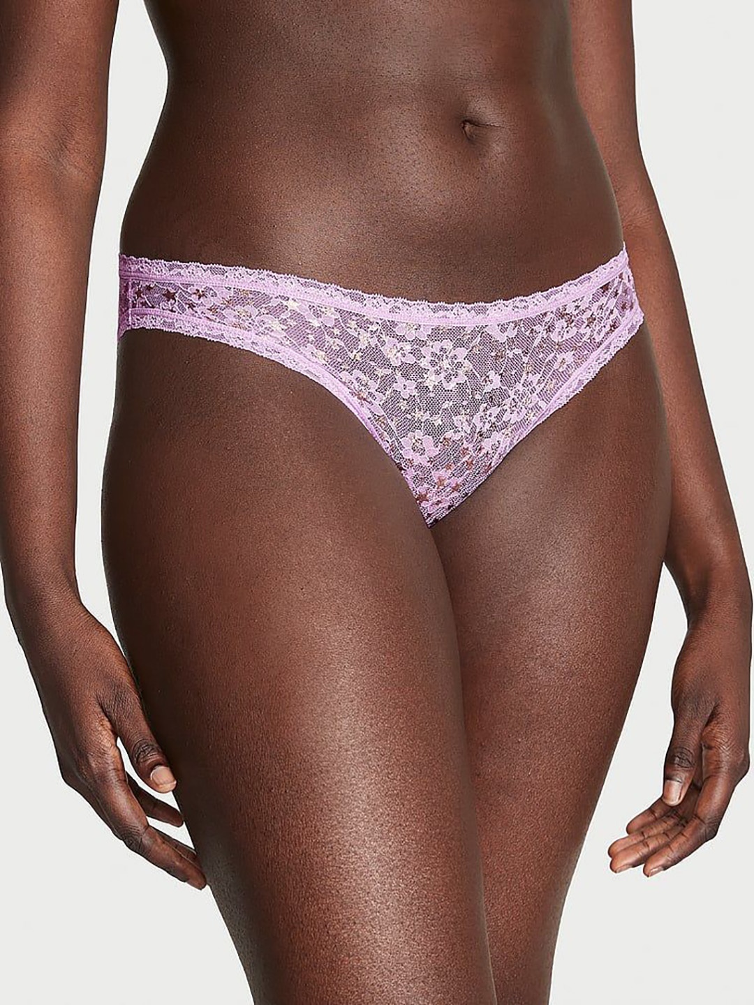

Victoria's Secret The Lacie Posey Lace Bikini Panty 1122510462BO, Lavender