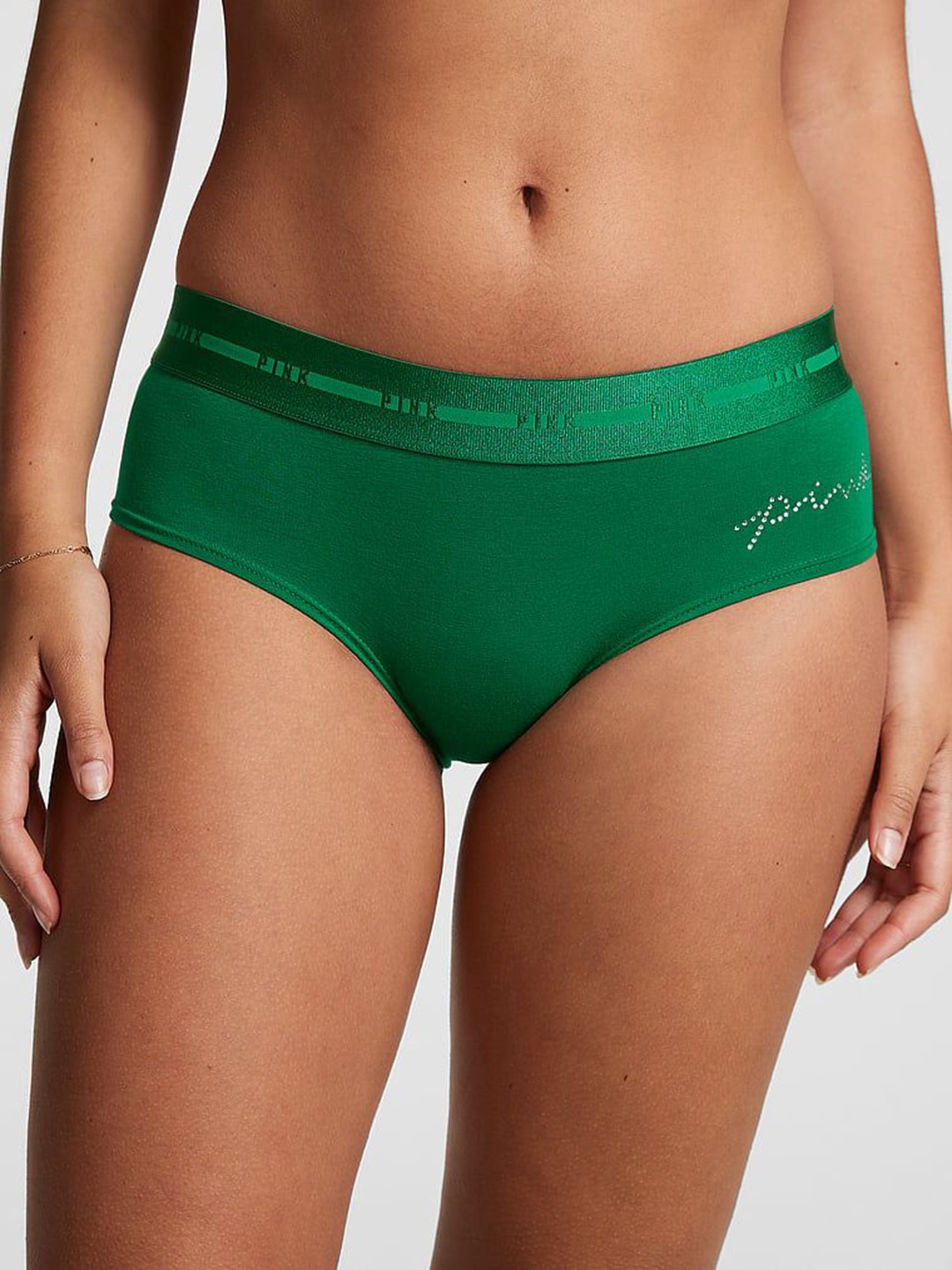 

Victoria's Secret Cotton Logo Hipster Briefs - 112269115VC8, Green