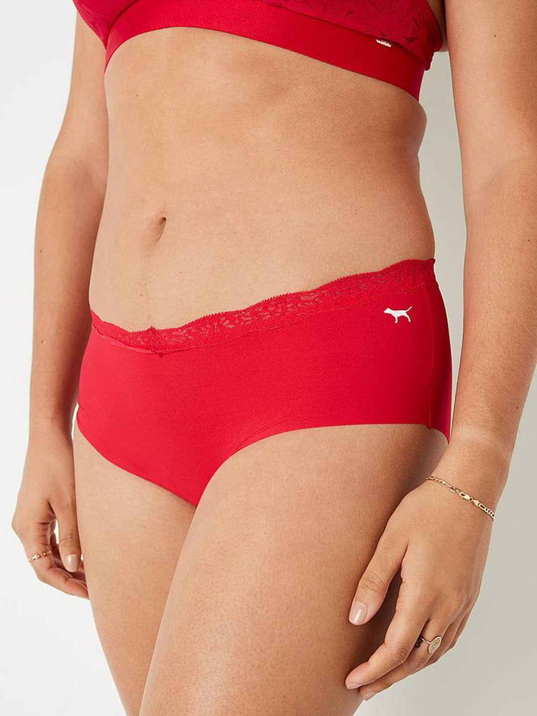 

Victoria's Secret Mid Rise Boy Shorts Briefs 112157563ET8, Red