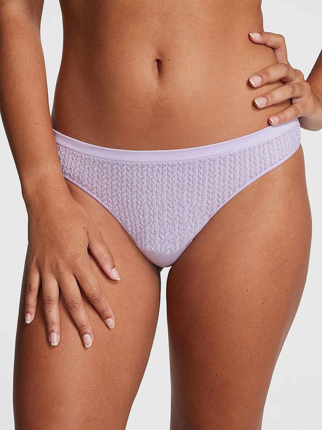 

Victoria's Secret Self Design Seamless Thong Briefs 1123590934P8, Purple