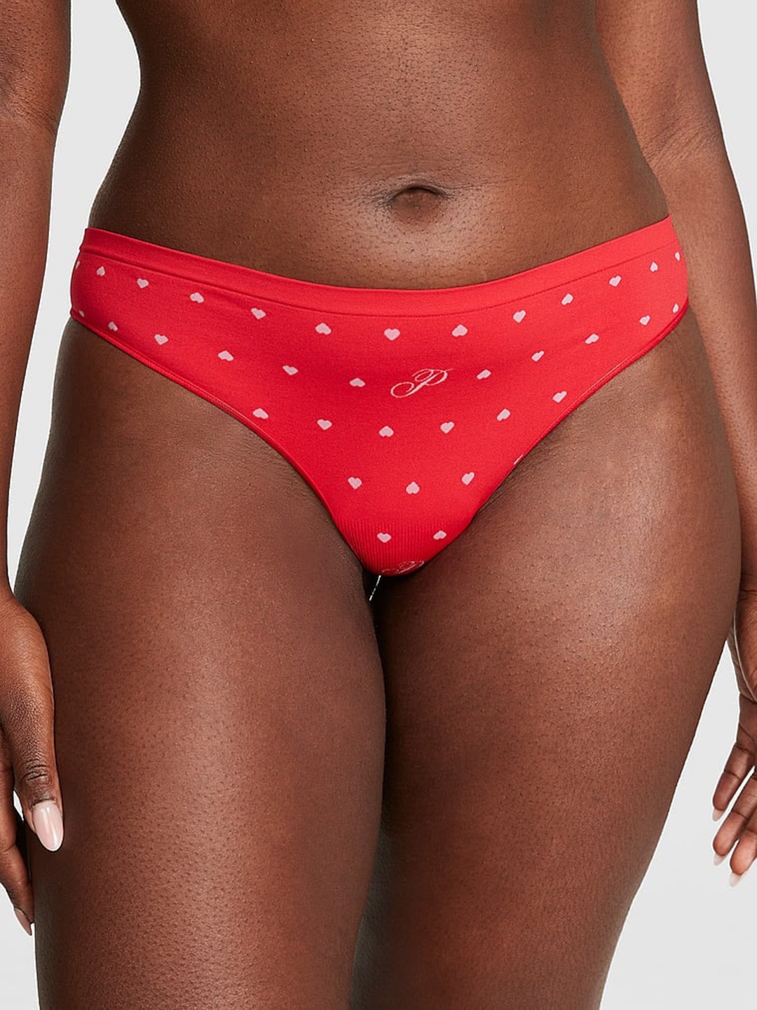 

Victoria's Secret PINK Printed Thongs Briefs 112357113ET8, Red