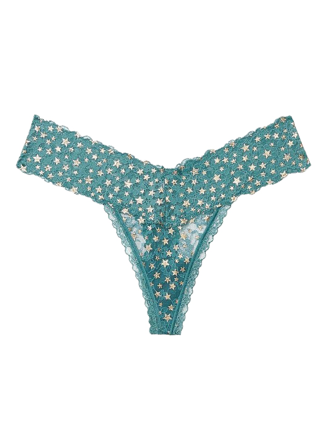 

Victoria's Secret Foil-Print Lace Thong Panty 1122235163LQ, Green