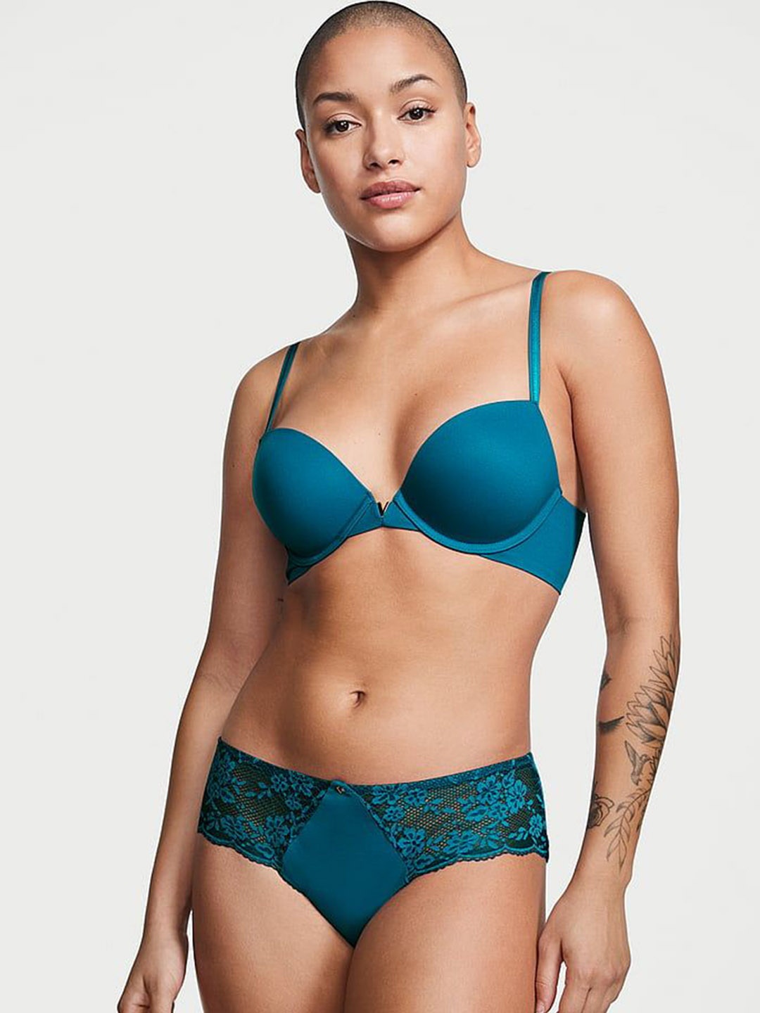 

Victoria's Secret Love Cloud Hiphugger Lace Trim Briefs- 1120102489L8, Blue