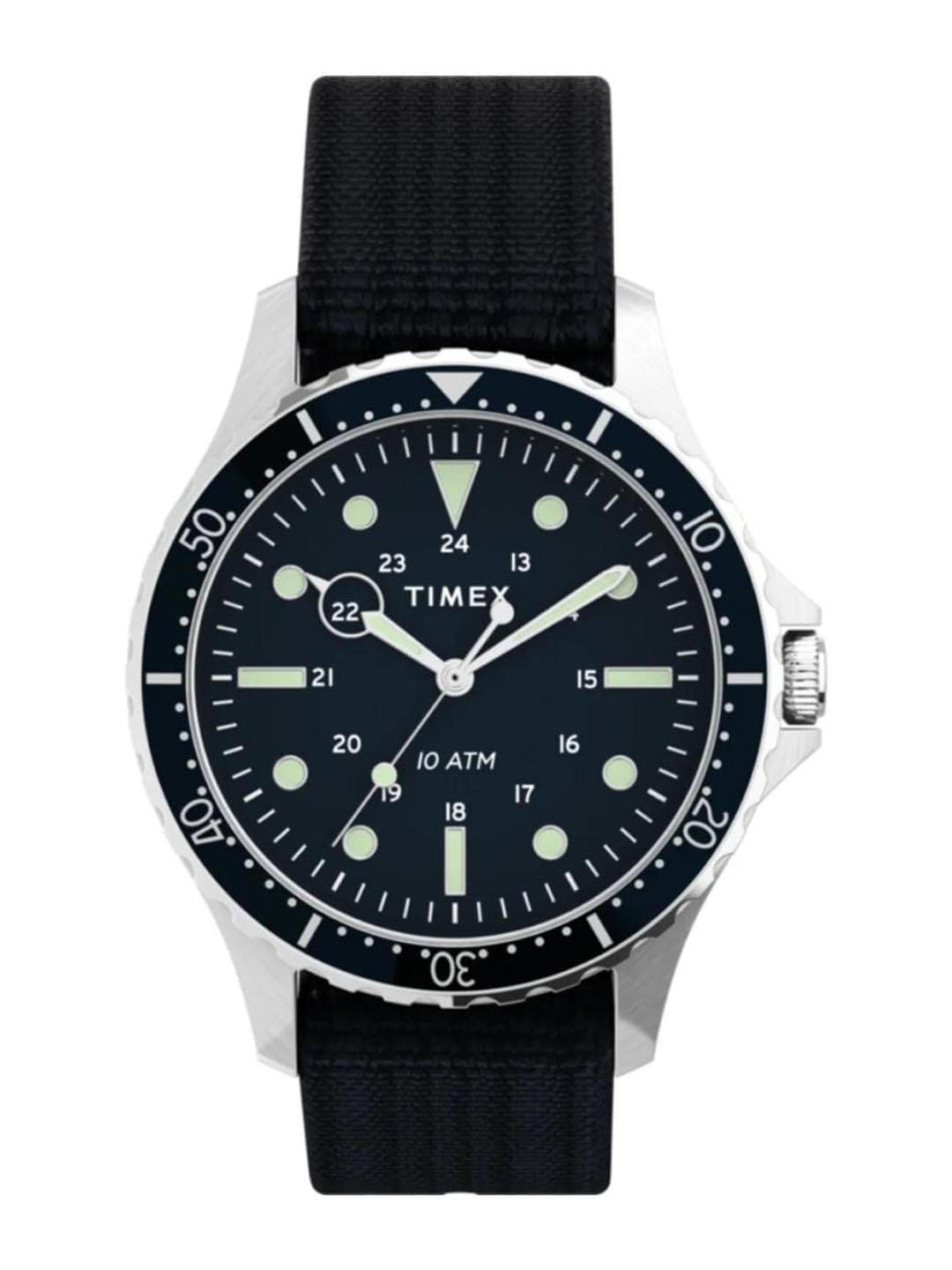 

Timex Men Textured Dial & Canvas Straps Analogue Watch TW2T75400, Blue
