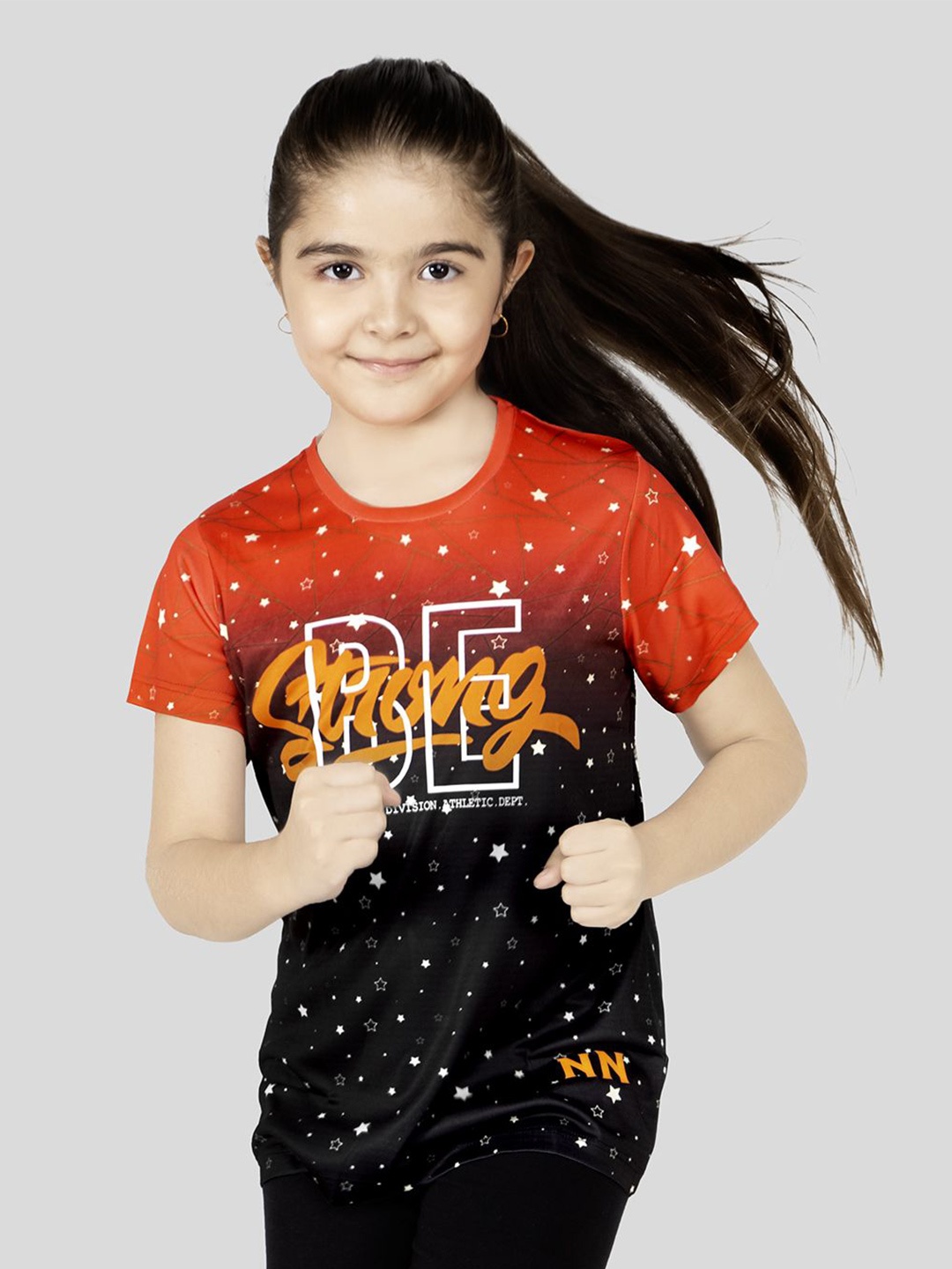 

BAESD Girls Round Neck Rapid-Dry Running T-shirt, Black