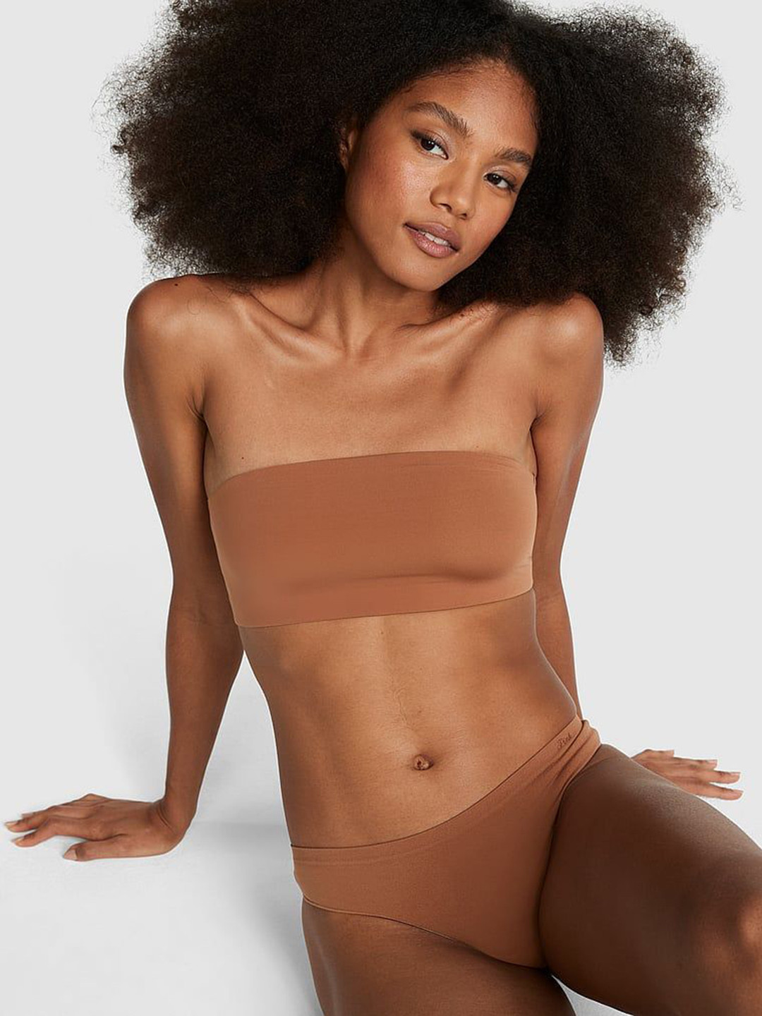 

Victoria's Secret Pink Seamless Thong Panty 111636032YSV, Brown