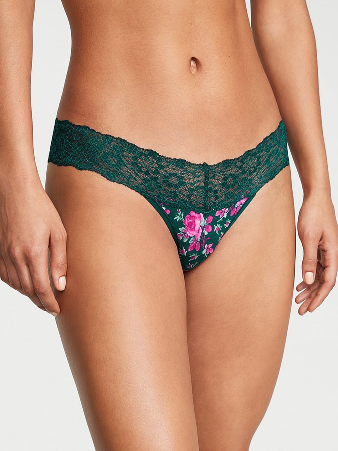 

Victoria's Secret Laced Thongs Briefs 112192115ZOO, Green