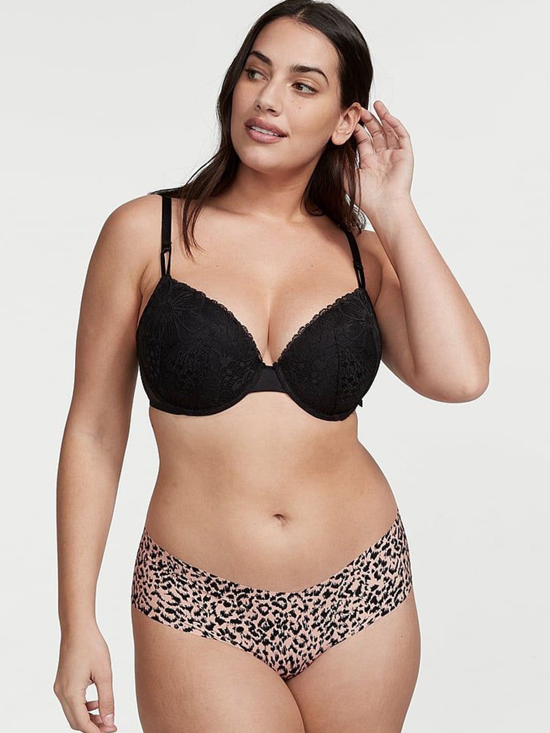

Victoria's Secret Sexy Illusions No-Show Cheeky Panty 112081335LNQ, Brown