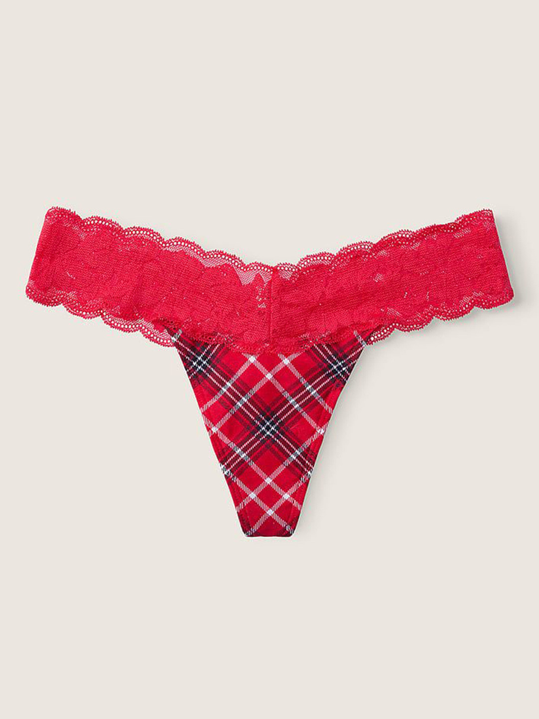 

Victoria's Secret Low-Rise Thong Briefs 112127205RRQ, Red