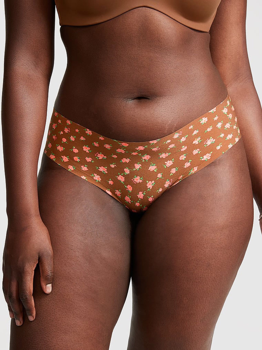 

Victoria's Secret Cotton No-Show Cheekster Briefs-111991775Y52, Brown