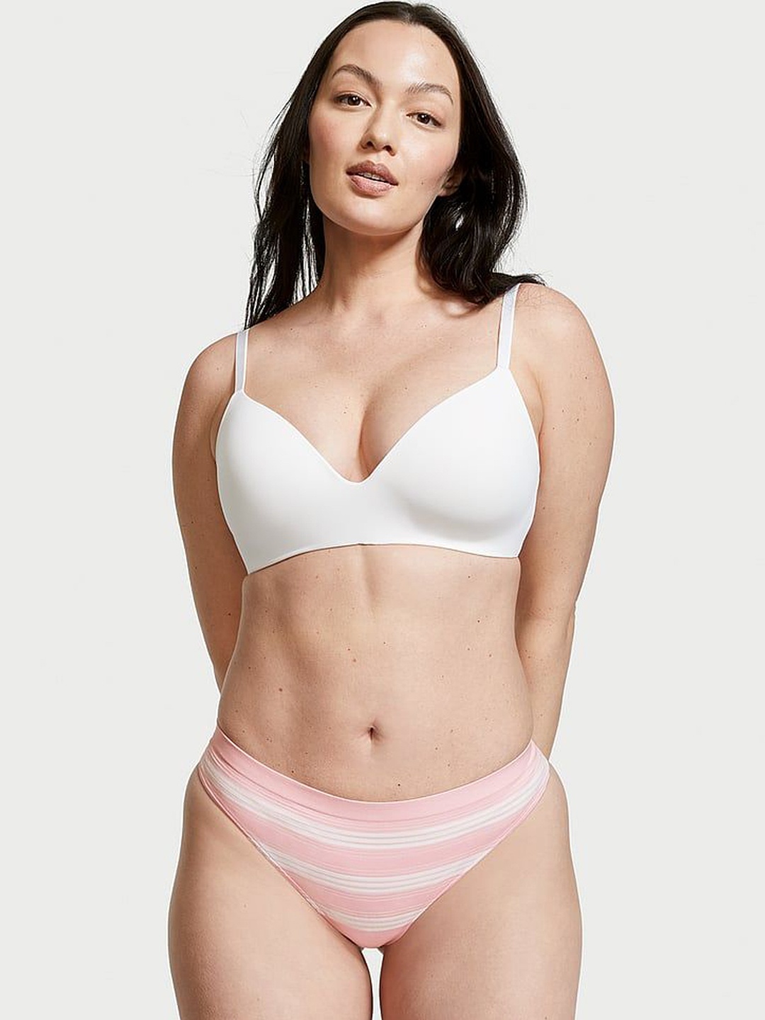 

Victoria's Secret Low-Rise Thong Briefs 112000505HFI, Pink