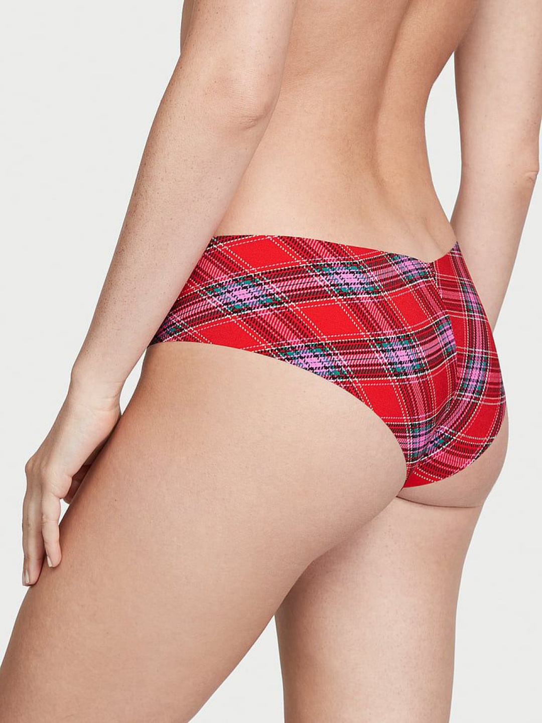 

Victoria's Secret No-Show Low-Rise Checked Cheeky Basic Briefs, Red