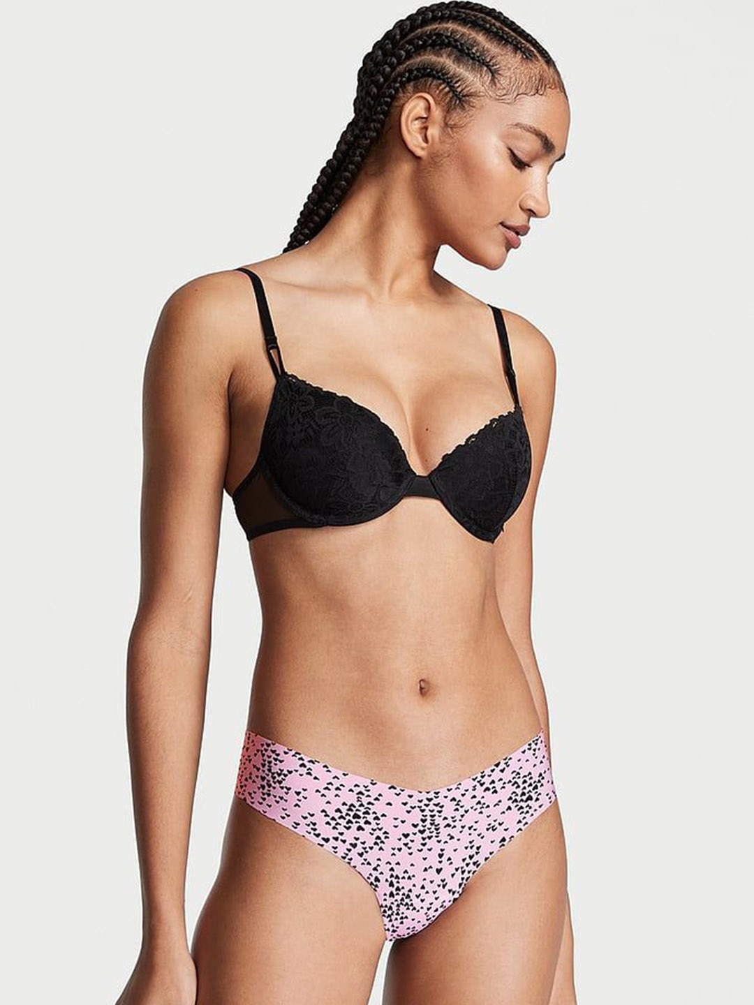 

Victoria's Secret Printed Thongs Briefs 112081345P6Q, Pink