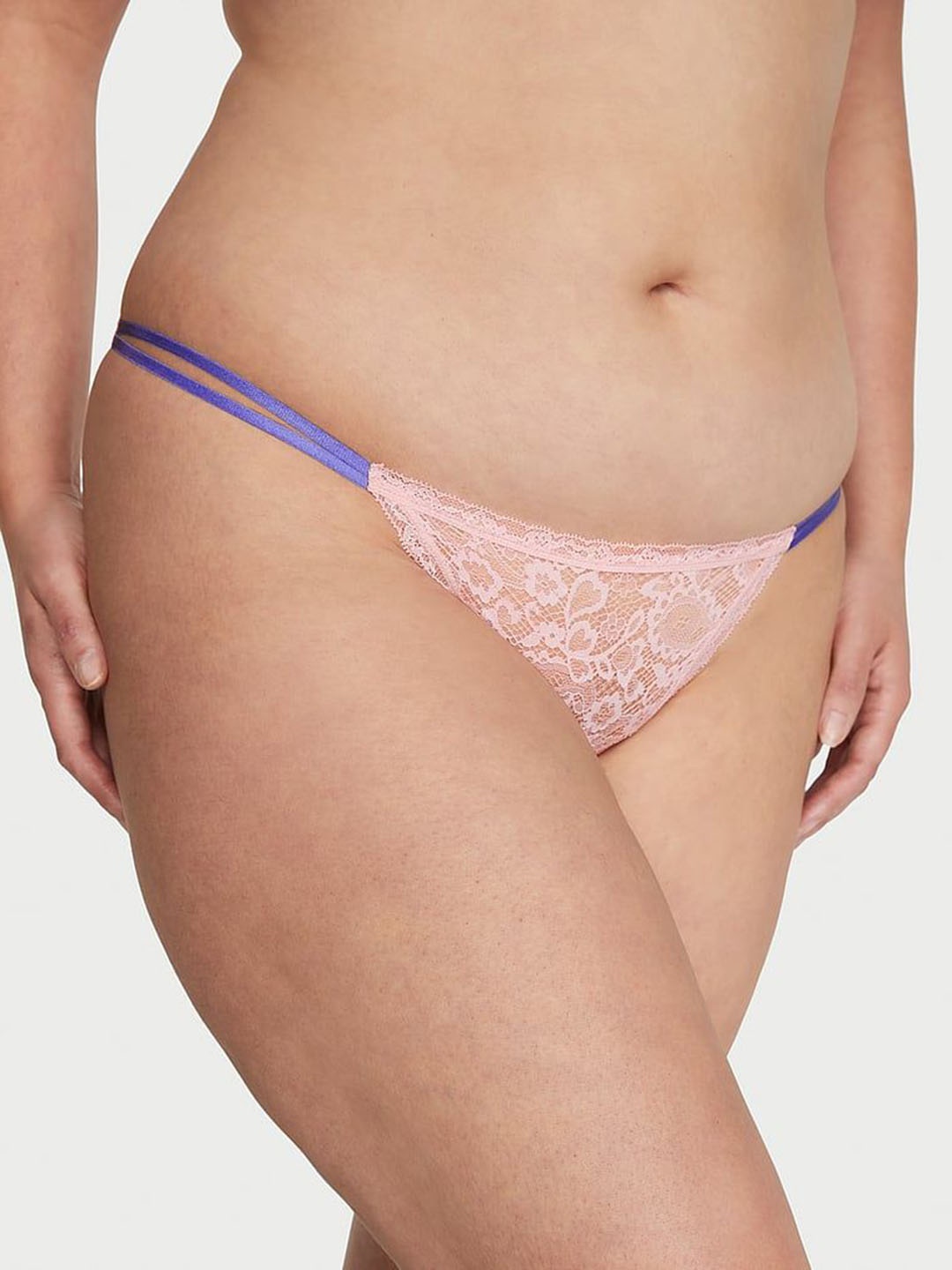 

Victoria's Secret The Lacie Lacie Bikini Briefs- 112206363MQ4, Pink