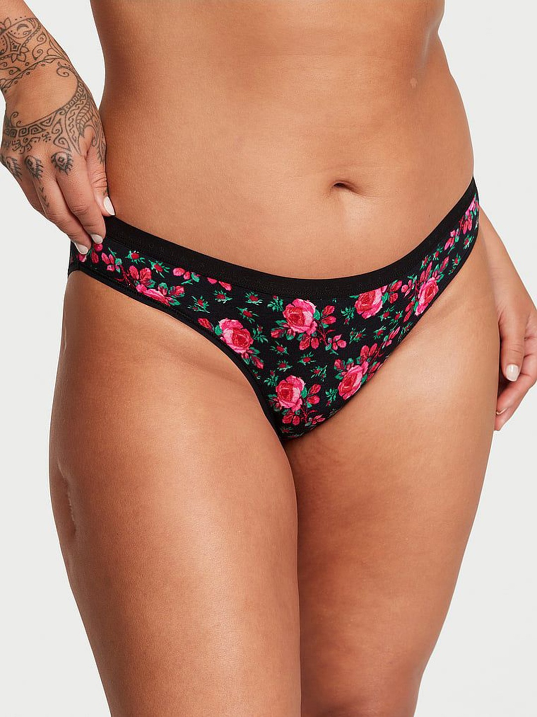 

Victoria's Secret Printed Stretch Bikini Briefs- 112148975ZOQ, Black