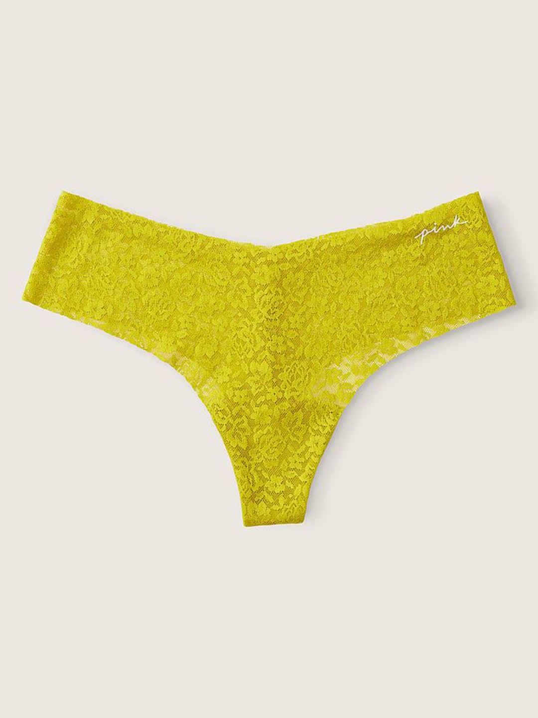 

Victoria's Secret Cotton No-Show Soft Lace Thong Briefs- 1120739811K6, Green