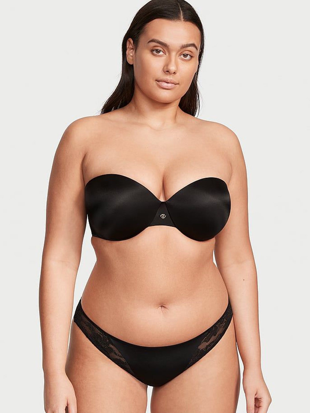 

Victoria's Secret Cotton Very Sexy Lace Trim Cheekini Briefs- 1120716954A2, Black