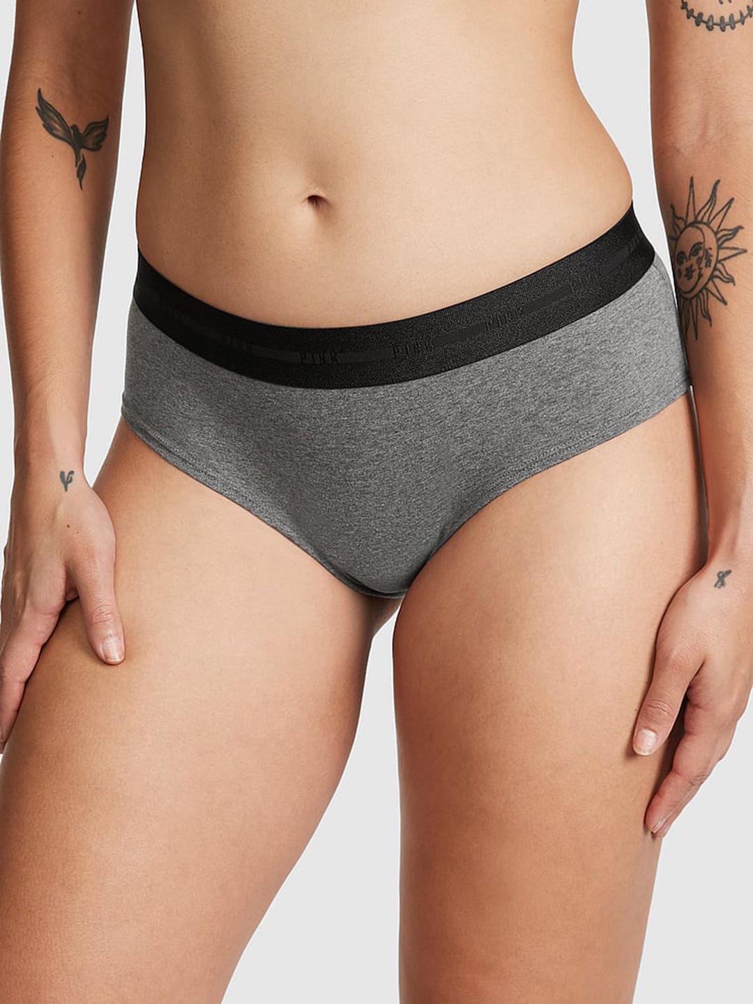 

Victoria's Secret PINK Cotton Hipster Briefs 112269113Z6K, Grey